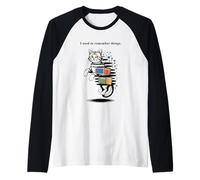 I Used to Remember Things... Funny PC Inept Cat Retro Camiseta Manga Raglan