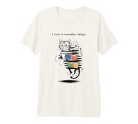 I Used to Remember Things... Funny PC Inept Cat Retro Camiseta Premium