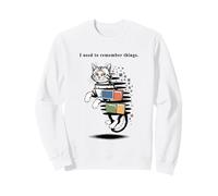 I Used to Remember Things... Funny PC Inept Cat Retro Sudadera