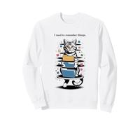 I Used to Remember Things... Funny PC Inept Cat Retro Sudadera
