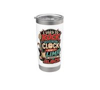 I Used To Rock Around The Clock Now I Limp Around The Block Vaso térmico de acero inoxidable de doble pared
