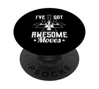 I’ve Got Awesome Moves Funny Chess Design PopSockets PopGrip Adhesivo