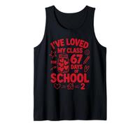 I’ve Loved My Class for 67 Days of School Hearts Teacher Camiseta sin Mangas