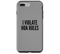 I Violate HOA Rules Homeowners Association Rebel Outlaw Carcasa para iPhone 7 Plus/8 Plus