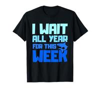 I Wait All Year For This Week - Funny Shark Camiseta