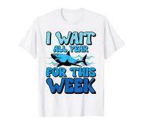 I Wait All Year For This Week - Funny Shark Lovers Camiseta