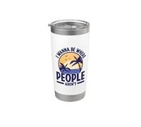 I Wanna Be Where People Aren't Persona Introvertida Vaso térmico de acero inoxidable de doble pared