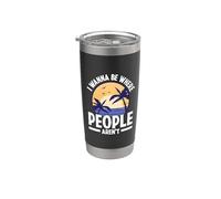 I Wanna Be Where People Aren't Persona Introvertida Vaso térmico de acero inoxidable de doble pared