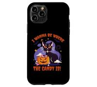 I Wanna Be Where The Candy Is! Funny Black Kawaii Cat Carcasa para iPhone 11 Pro