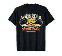I Wanna Count Wrinkle On Your Stink Star Funny Retro Camiseta
