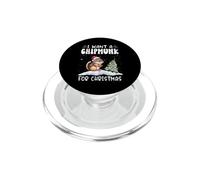 I Want A Chipmunk For Christmas Santa Hat Funny Xmas PopSockets PopGrip para MagSafe