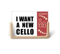 I Want A New Cello Art Deco Fashion 2022 Calendario de escritorio planificador de 12 meses