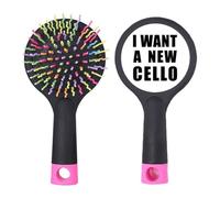 I Want A New Cello Art Deco Fashion Salon - Cepillo para desenredar el cabello, base de cojín