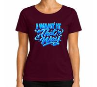 I Want It that Way - Camiseta para mujer, diseño de banda de los años 90 | retro, Y2K, Millennium, letra de canción, nostalgia, concierto, Backstreet, traje de fiesta, cumpleaños, corazones, estrellas