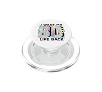 I Want My 80s Life Back Arte Retro geométrico Ochenta PopSockets PopGrip para MagSafe