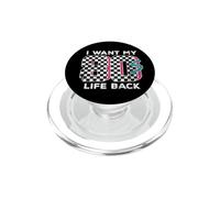 I Want My 80s Life Back Retro Art Tablero de ajedrez Ochenta Arte PopSockets PopGrip para MagSafe