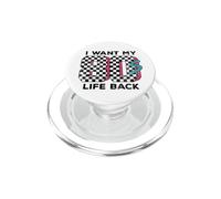 I Want My 80s Life Back Retro Art Tablero de ajedrez Ochenta Arte PopSockets PopGrip para MagSafe