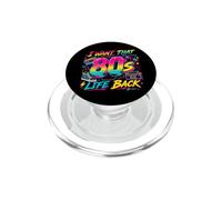 I Want That 80s Life Back Retro Música Colores Brillantes Ochenta PopSockets PopGrip para MagSafe