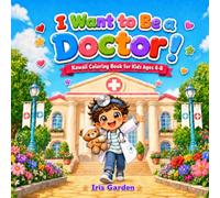I Want to Be a Doctor When I Grow Up! Kawaii Coloring Book for Kids Ages 4-8: 50 Bold and Easy Designs of a Sweet Little Kid Doctor Helping Teddy Bears, a Confidence-Building Gift for Future Doctors