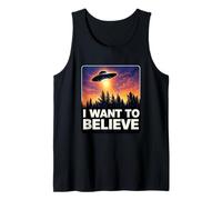 I Want To Believe Funny Classic Conspiración UFO Lover Camiseta sin Mangas