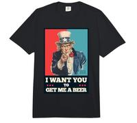 I Want You To Get Me A Beer Funny Uncle USA Sam 4th of July Comfort Colors Adult Heavyweight T-Shirt