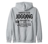 I Wanted to Go Jogging Proverbios 28:1 Sudadera con Capucha