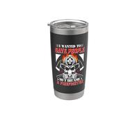 I Wanted To Save People So I Became A Firefighter Fireman Vaso térmico de acero inoxidable de doble pared