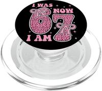 I Was 6 Now I Am 7 Funny 7th Birthday Party Girls Boys Party PopSockets PopGrip para MagSafe