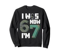 I Was 6 Now I'm 7 7th Birthday 67 Pixel Game Bricks Boys Kid Sudadera