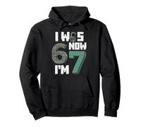 I Was 6 Now I'm 7 7th Birthday 67 Pixel Game Bricks Boys Kid Sudadera con Capucha
