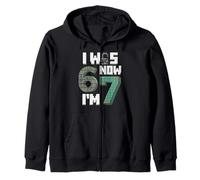 I Was 6 Now I'm 7 7th Birthday 67 Pixel Game Bricks Boys Kid Sudadera con Capucha