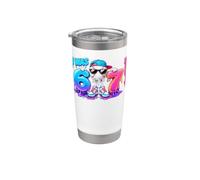 I was 6 Now I'm 7 Birthday Boys Baseball Drip 67 Meme 6 7 Vaso térmico de acero inoxidable de doble pared