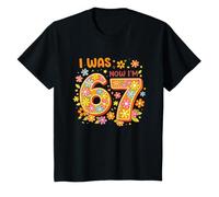 I Was 6 Now I'm 7 Birthday Shirt Girls 7th Floral Daisy Camiseta