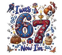 I Was 6 Now I'm 7 - Blue and Red Sports Fan Guest Book : 7th Birthday Guest Book for Girls: Sweet Seven Birthday Memory Keepsake Journal for Girl with ... Fan Party Decorations Keepsake, 8.5 x 8.5 in