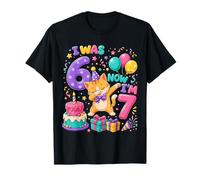 I Was 6 Now Im 7 Dabbing Cat 7th Birthday Party Kids 67 Meme Camiseta