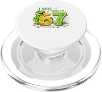 I Was 6 Now I'm 7 Dinosaur Birthday Shirt Boys 7th Birthday PopSockets PopGrip para MagSafe