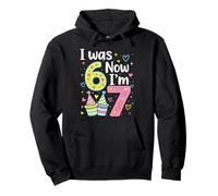 I Was 6 Now I'm 7 Funny 7 Years Old Birthday Kids Party Sudadera con Capucha