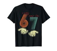 I Was 6 Now I'm 7 Funny 7th Birthday Retro Hands Meme Girls Camiseta