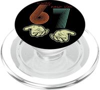 I Was 6 Now I'm 7 Funny 7th Birthday Retro Hands Meme Girls PopSockets PopGrip para MagSafe