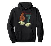 I Was 6 Now I'm 7 Funny 7th Birthday Retro Hands Meme Girls Sudadera con Capucha