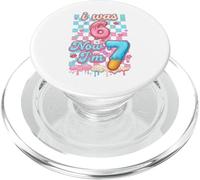 I Was 6 Now I'm 7 Funny 7th Seventh Birthday Kid PopSockets PopGrip para MagSafe