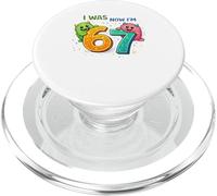 I Was 6 Now I'm 7 Monster Birthday Shirt Kids 7th Birthday PopSockets PopGrip para MagSafe