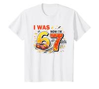 I Was 6 Now I'm 7 Race Car Birthday Shirt Boys 7th Birthday Camiseta