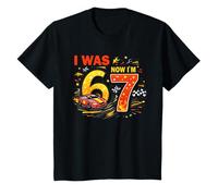 I Was 6 Now I'm 7 Race Car Birthday Shirt Boys 7th Birthday Camiseta