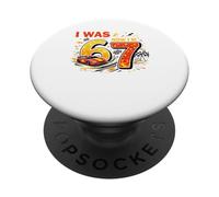 I Was 6 Now I'm 7 Race Car Birthday Shirt Boys 7th Birthday PopSockets PopGrip Adhesivo