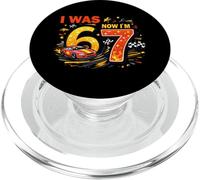 I Was 6 Now I'm 7 Race Car Birthday Shirt Boys 7th Birthday PopSockets PopGrip para MagSafe