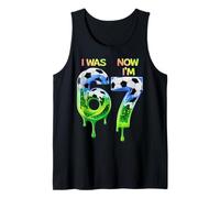 i Was 6 Now im 7 Shirt Shirt for Boys Birthday 67 fútbol Camiseta sin Mangas