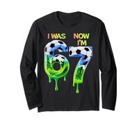 i Was 6 Now im 7 Shirt Shirt for Boys Birthday 67 fútbol Manga Larga