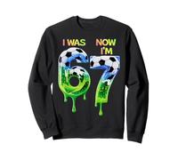 i Was 6 Now im 7 Shirt Shirt for Boys Birthday 67 fútbol Sudadera