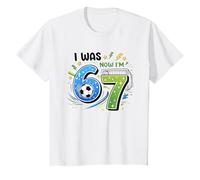 I Was 6 Now I'm 7 Soccer Birthday Shirt Boys 7th Birthday Camiseta